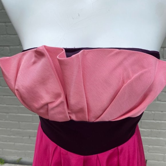 Vivienne Tam Vintage Strapless Pink Purple Dress - Picture 3 of 11